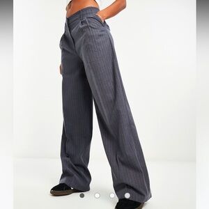 Grey Pinstripe Pants